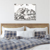 Bietala, vesting van Lama de Grote Canvas Afdruk (Insitu (Slaapkamer))