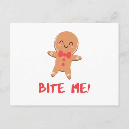 Bietel me! Gingerbrood Man Briefkaart (Voorkant)