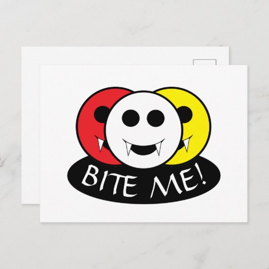 Bietel me! Vampier Briefkaart (Voorkant / Achterkant)