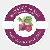 Bietenaugurk-etiket Ronde Sticker (Voorkant)