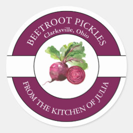 Bietenaugurk-etiket Ronde Sticker