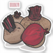 Bietencartoonillustratie Sticker (Voorkant)