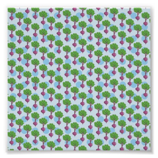 Bietenpatroon plant foto afdruk (Voorkant)