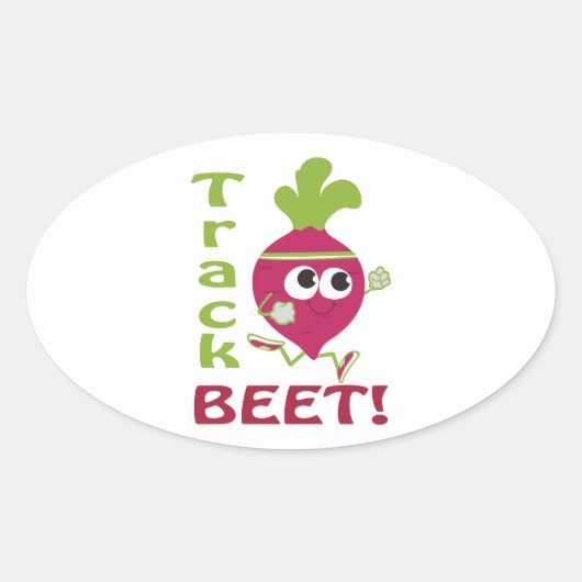 Bietenvlees Ovale Sticker (Voorkant)
