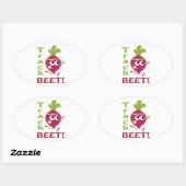 Bietenvlees Ovale Sticker (Vel)