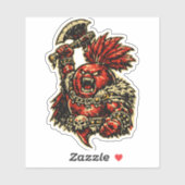 Bietwortel Berserker — Grappige Groente Razernij K Sticker (Vel)
