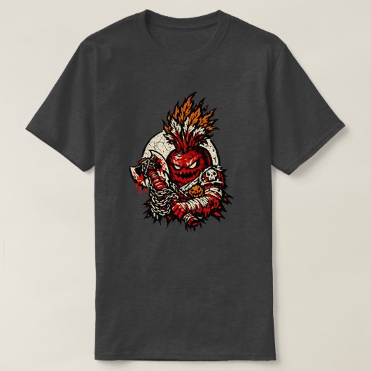 Bietwortel Berserker Halloween — Donkere Krijger R T-shirt (Design voorkant)