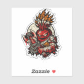 Bietwortel Berserker Halloween — Donkere Retro Kri Sticker (Vel)