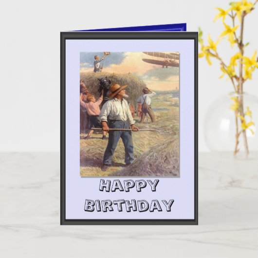 Bievliegtuig over het hooiveld kaart (Gele Bloem)