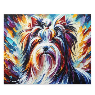 Biewer Terrier: Acryl Driekleurige Biewer Yorkie Legpuzzel