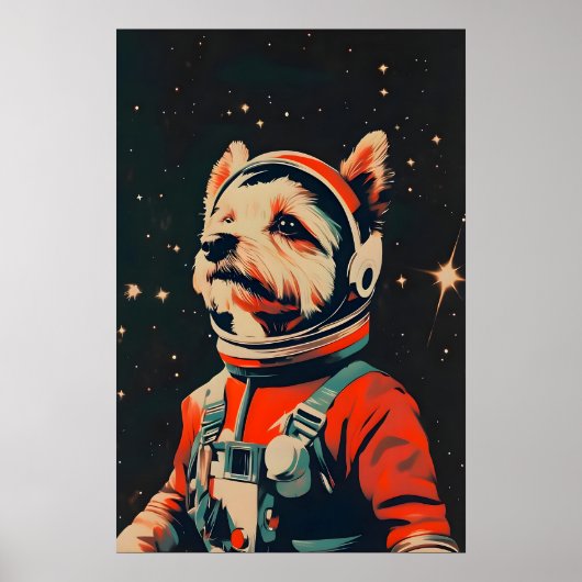 Biewer Terrier Astronaut Poster, Biewer Terrier Poster (Voorkant)