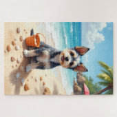 Biewer Terrier Beach Shell Scene Legpuzzel (Horizontaal)