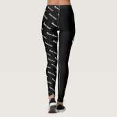 Biewer Terrier Cartoon Dog & Dog's Name and Breed Leggings (Achterkant)
