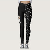 Biewer Terrier Cartoon Dog & Dog's Name and Breed Leggings (Voorkant)