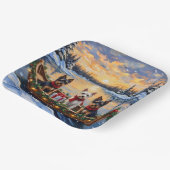 Biewer Terrier Christmas Boat Holiday Papieren Bordje (Gebogen)