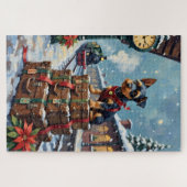 Biewer Terrier Christmas Holiday Travel Legpuzzel (Horizontaal)