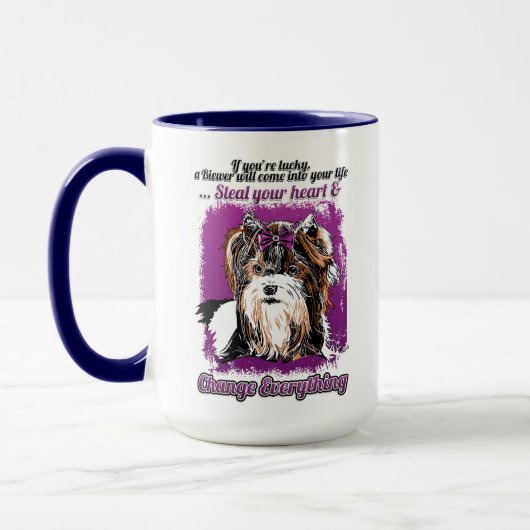 Biewer Terrier Coffee-Mok Mok (Links)