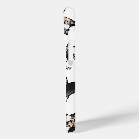 Biewer Terrier Cute Cartoon Dog Patroon Case-Mate iPhone Case (Achterkant / Links)