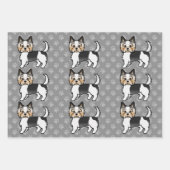 Biewer Terrier Cute Cartoon Dog Patroon Inpakpapier Vel (Voorkant 3)