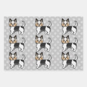 Biewer Terrier Cute Cartoon Dog Patroon Inpakpapier Vel (Voorkant 2)