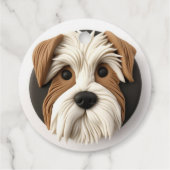 Biewer Terrier Dog 3D geïnspireerd Bedankjes Labels (Achterkant)