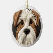 Biewer Terrier Dog 3D geïnspireerd Keramisch Ornament (Rechts)
