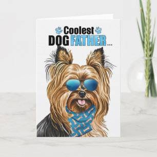 Biewer Terrier Dog Coolest Dad Ooit Vaderdag Feestdagen Kaart