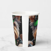 Biewer Terrier Dog Driving Bike Street Patrick's D Papieren Bekers (Links)