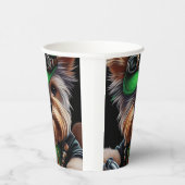 Biewer Terrier Dog Driving Bike Street Patrick's D Papieren Bekers (Rechts)