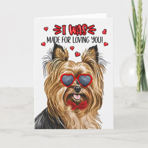 Biewer Terrier Dog gemaakt voor Loving You Valenti Feestdagen Kaart