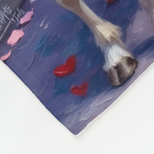 Biewer Terrier Dog Valentine's Day Fleece Deken (Hoek)