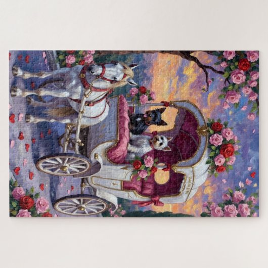 Biewer Terrier Dog Valentine's Day Legpuzzel (Horizontaal)