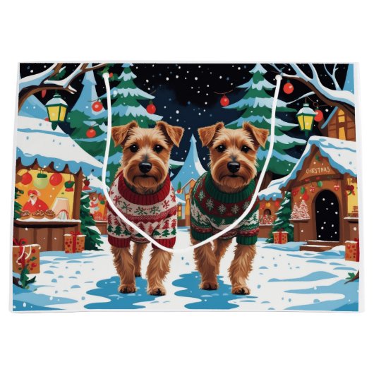 Biewer Terrier Dogs Christmas Snow Holiday Groot Cadeauzakje
