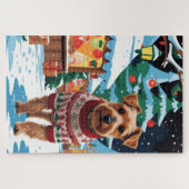 Biewer Terrier Dogs Christmas Snow Holiday Legpuzzel (Horizontaal)