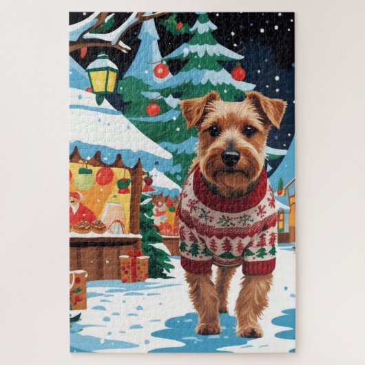 Biewer Terrier Dogs Christmas Snow Holiday Legpuzzel (Verticaal)