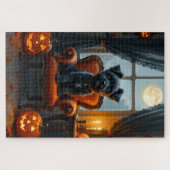 Biewer Terrier Gotische Victoriaanse Halloween Kun Legpuzzel (Horizontaal)