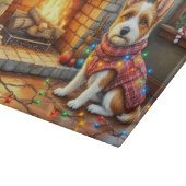 Biewer Terrier Haard met Kerstverlichting Snijplank (Hoek)