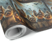 Biewer Terrier Halloween Nacht Doggy Delight Cadeaupapier (Rol Hoek)