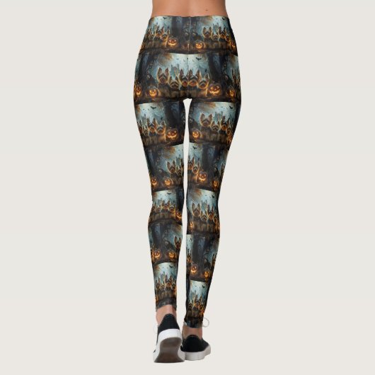 Biewer Terrier Halloween Nacht Doggy Delight Leggings (Achterkant)
