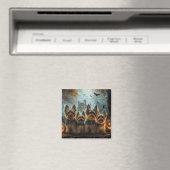 Biewer Terrier Halloween Nacht Doggy Delight Magneet (Insitu (Vaatwasser))