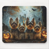 Biewer Terrier Halloween Nacht Doggy Delight Muismat (Voorkant)