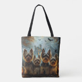 Biewer Terrier Halloween Nacht Doggy Delight Tote Bag (Achterkant)