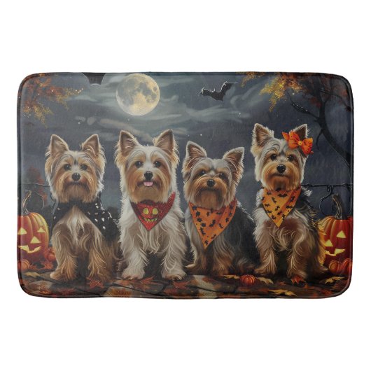Biewer Terrier Halloween Spooky Badmat (Voorkant)