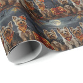 Biewer Terrier Halloween Spooky Cadeaupapier (Rol Hoek)