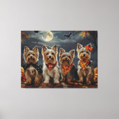 Biewer Terrier Halloween Spooky Canvas Afdruk (Voorkant)
