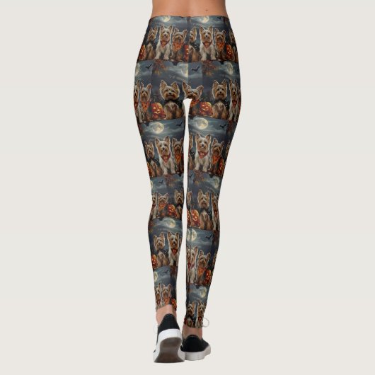 Biewer Terrier Halloween Spooky Leggings (Achterkant)
