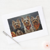 Biewer Terrier Halloween Spooky Rechthoekige Sticker (Envelop)