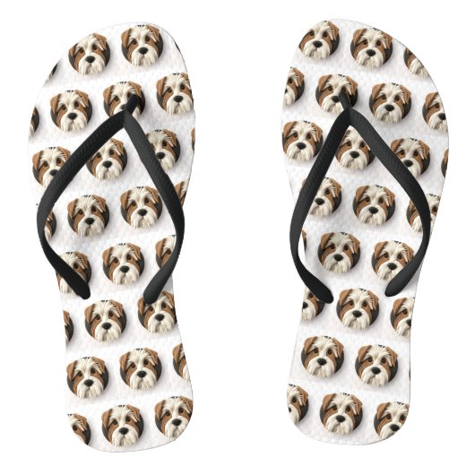 Biewer Terrier Hond 3D Geïnspireerd Teenslippers (Voetbed)