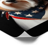 Biewer Terriër Hond 4 juli Amerikaanse Independen Poster (Hoek)