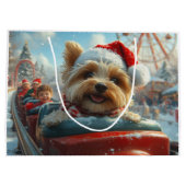 Biewer Terrier Hond Achterbaan Kerst Groot Cadeauzakje (Achterkant)